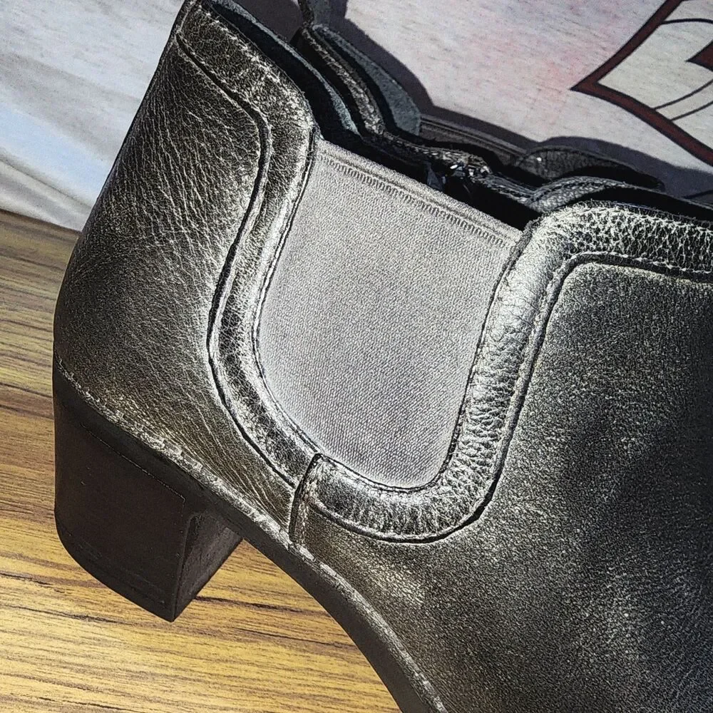 Dansko Harlene Black Leather Women's Clog Booties